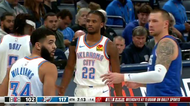 【2023年12月22日】NBA常规赛：快船vs雷霆第4节英文原声录像回放