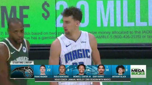 【2023年12月22日】魔术vs雄鹿第1节英文原声录像回放