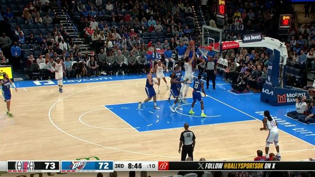 【2023年12月22日 快船vs雷霆集锦】神奇操作惊艳众人 霍姆格伦自抛自扣轰炸篮筐