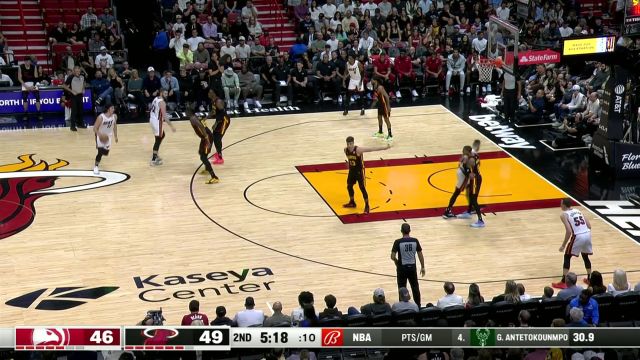 【2023年12月23日 老鹰vs热火集锦】吃饭睡觉打卡佩拉！哈克斯顶着压力翻身上篮强打2+1