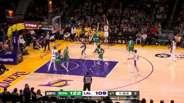 【2023年12月26日 凯尔特人vs湖人集锦】还没到该放弃的时候！ 八村垒连续两记三分命中