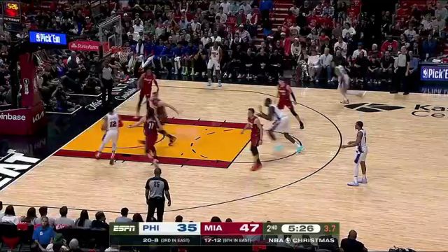 【2023年12月26日】76人vs热火第2节中文解说录像回放