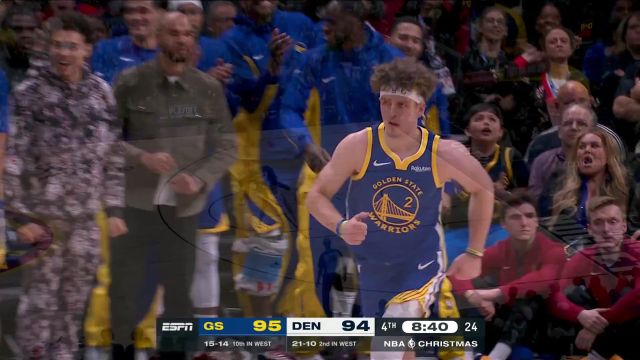 【2023年12月26日 勇士vs掘金集锦】初生牛犊不怕虎！波杰姆斯基在戈登怀中虎口夺食直接上篮打进