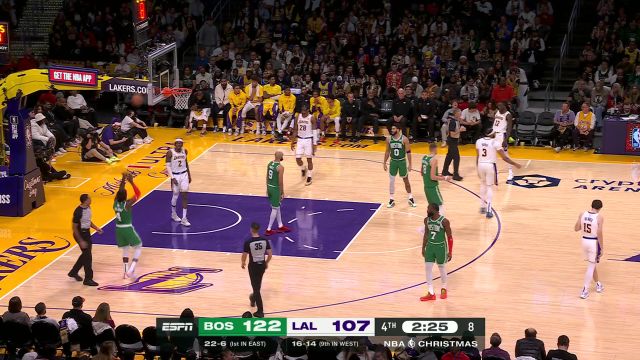 【2023年12月26日 凯尔特人vs湖人集锦】这是什么操作？ 詹姆斯提前下场湖人放弃本场比赛