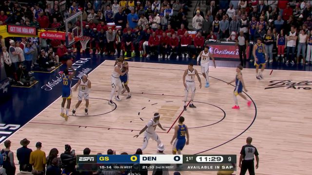 【2023年12月26日 勇士vs掘金集锦】眼里只有篮筐！戈登持球一条龙快攻双手暴扣先拔头筹