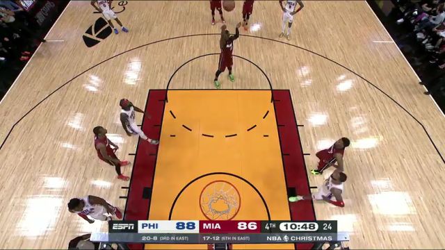 【2023年12月26日】76人vs热火第4节英文原声录像回放