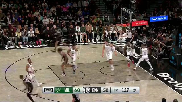 【2023年12月28日】雄鹿vs篮网第2节英文原声录像回放