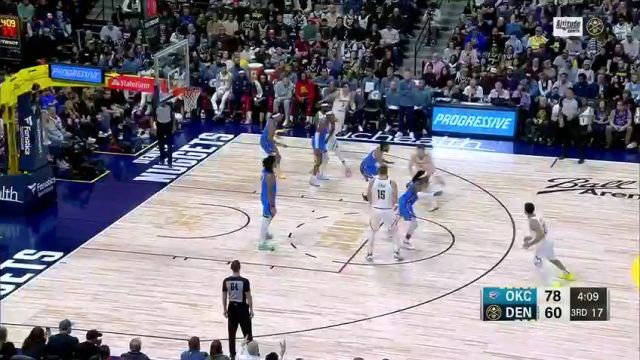 【2023年12月30日】雷霆vs掘金第3节中文解说录像回放