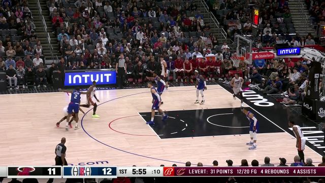 【2024年01月02日 热火vs快船集锦】柔和手感简直无解 阿德巴约接球起跳抛投一气呵成