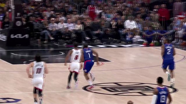 【2024年01月02日 热火vs快船集锦】热火vs快船五佳球 莱昂纳德深入游龙突破反手暴扣