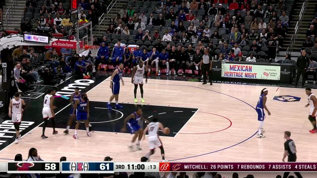 【2024年01月02日 热火vs快船集锦】光速反击长驱直入 曼恩欧洲步上篮打成2+1