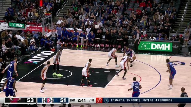 【2024年01月02日 热火vs快船集锦】双鬼拍门拦截对手 卡椒组合联手送凯恩遮天大帽