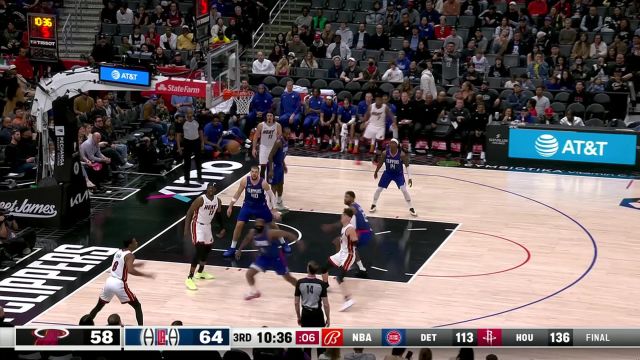 【2024年01月02日 热火vs快船集锦】关键时刻成为球队依靠 阿德巴约读秒之际接球中投打进