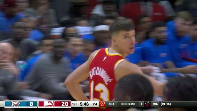 【2024年01月04日 雷霆vs老鹰集锦】上场就能得分！ 博格达诺维奇里突外投连得8分