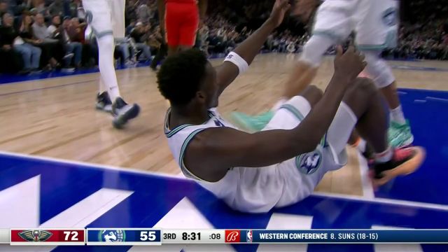 【2024年01月04日 鹈鹕vs森林狼集锦】展现球星绝对实力！爱德华兹直杀篮下顶着瓦兰强硬打进2+1