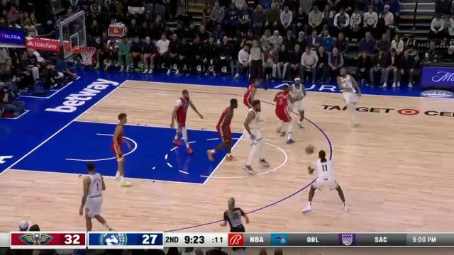 【2024年01月04日】NBA常规赛：鹈鹕vs森林狼第2节英文原声录像回放