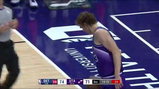 【2024年01月04日】NBA常规赛：活塞vs爵士第3节英文原声录像回放