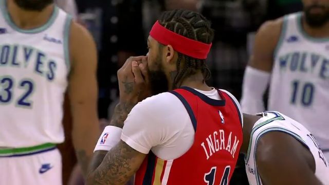 【2024年01月04日】NBA常规赛：鹈鹕vs森林狼第1节英文原声录像回放