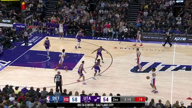 【2024年01月04日 活塞vs爵士集锦】全在我的掌握之中 邓恩眼疾手快抢断暴扣一条龙