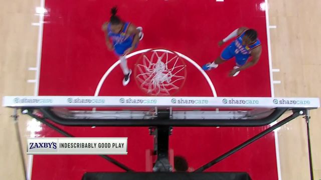 【2024年01月04日 雷霆vs老鹰集锦】点燃全场气氛！杰伦-约翰逊背运杀进篮下双手炸筐