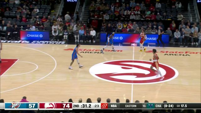 【2024年01月04日 雷霆vs老鹰集锦】这次终于成功！ 杰伦-约翰逊直杀篮下单手炸裂隔扣霍姆格伦