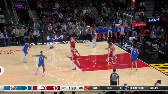 【2024年01月04日 雷霆vs老鹰集锦】终于等到你！ 杰伦-威廉姆斯抢下进攻篮板补篮得手