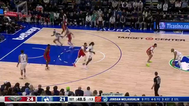 【2024年01月04日】NBA常规赛：鹈鹕vs森林狼第1节中文解说录像回放