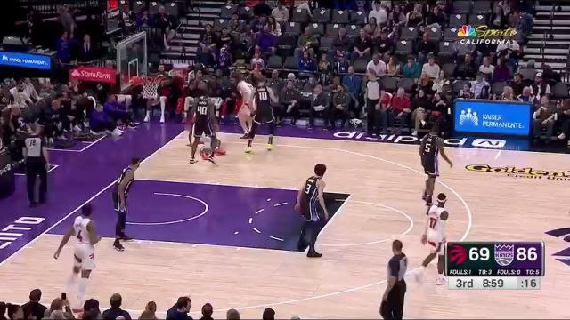 【2024年01月06日】NBA常规赛：猛龙vs国王第3节英文原声录像回放