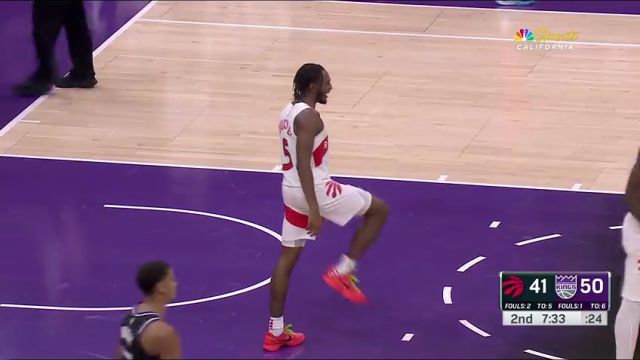 【2024年01月06日】NBA常规赛：猛龙vs国王第2节英文原声录像回放