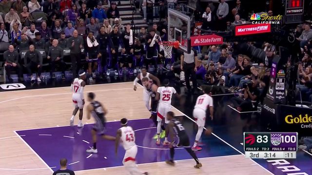 【2024年01月06日 猛龙vs国王集锦】篮下暴起发难 萨博尼斯抢板补扣轰炸禁区