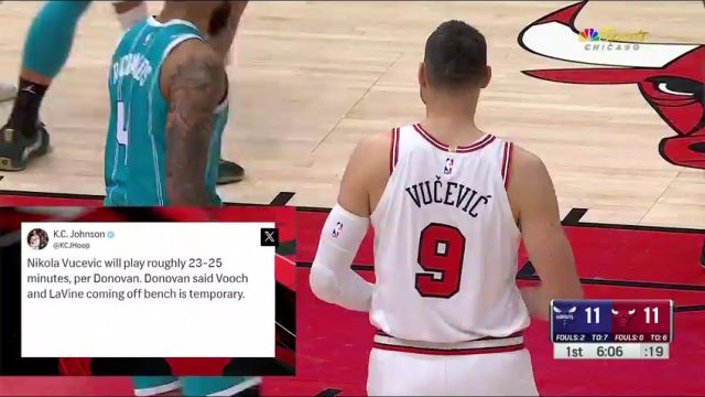 【2024年01月06日】NBA常规赛：黄蜂vs公牛第1节中文解说录像回放