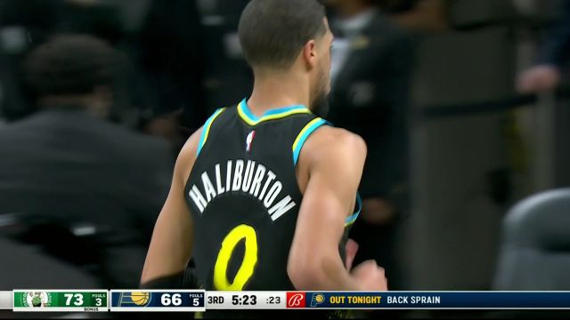 【2024年01月07日 凯尔特人vs步行者集锦】展示球队领袖的实力！哈利伯顿直杀篮下无视防守单手劈扣