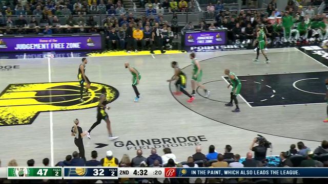 【2024年01月07日 凯尔特人vs步行者集锦】终于找到手感！哈利伯顿持球推进弧顶三分自信出手稳稳命中