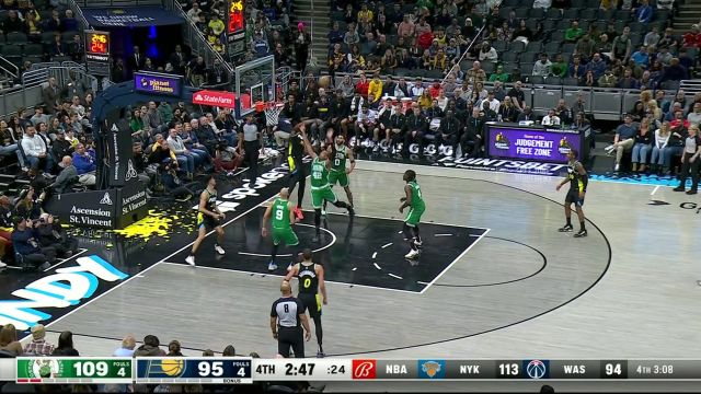 【2024年01月07日 凯尔特人vs步行者集锦】双探花间的连线！布朗快攻接塔图姆妙传一飞冲天滑翔劈扣