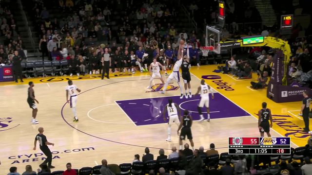 【2024年01月08日 快船vs湖人集锦】犹如天神下凡！ 詹姆斯加足马力战斧炸裂隔扣乔治