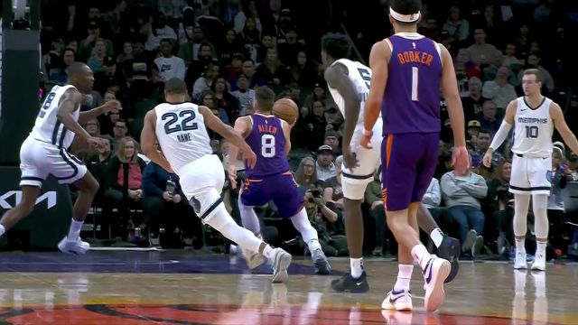 【2024年01月08日 灰熊vs太阳集锦】冷酷无情！比永博拔地而起钉板血帽格雷森-阿伦