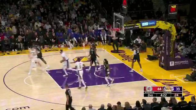 【2024年01月08日】快船vs湖人第2节中文解说录像回放