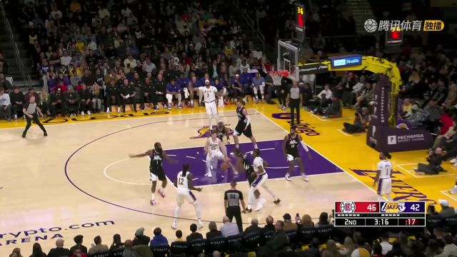 【2024年01月08日 快船vs湖人集锦】反击速度快如闪电！ 莱昂纳德抢断快攻双手暴扣