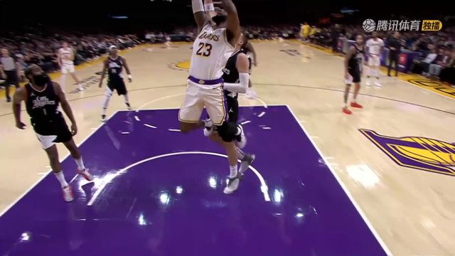 【2024年01月08日 快船vs湖人集锦】耍的祖巴茨团团转！ 詹姆斯教授背运戏耍防守轻取两分