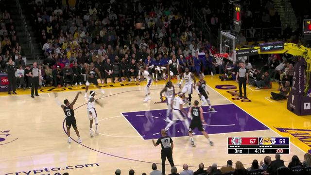 【2024年01月08日 快船vs湖人集锦】丝毫不给你们机会！ 乔治携手莱昂纳德两记三分成功拿回领先