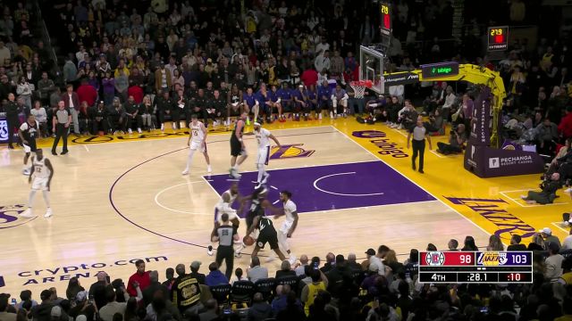 【2024年01月08日 快船vs湖人集锦】还没到该放弃的时候！ 哈登撤步三分命中分差仅剩两分