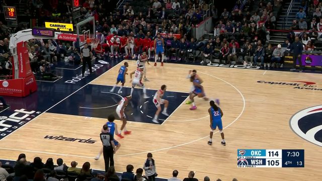 【2024年01月09日 雷霆vs奇才集锦】该出手时就出手 杰伦威廉姆斯连续冲击篮下强势取分