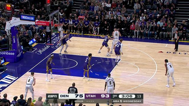 【2024年01月11日 掘金vs爵士集锦】最好的进攻就是防守！爵士队转换快攻克拉克森妙传马尔卡宁空接暴扣点燃全场