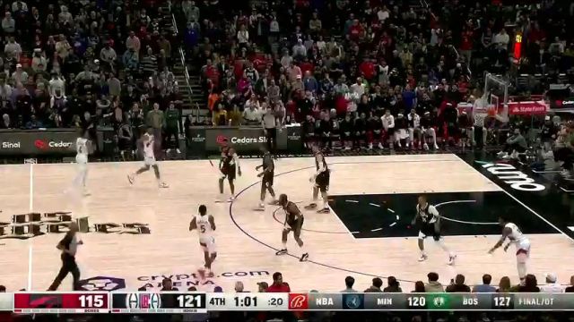 【2024年01月11日 猛龙vs快船集锦】莱昂纳德穿越千军万马飞天怒扣 奎克利大心脏2+1再奶一口