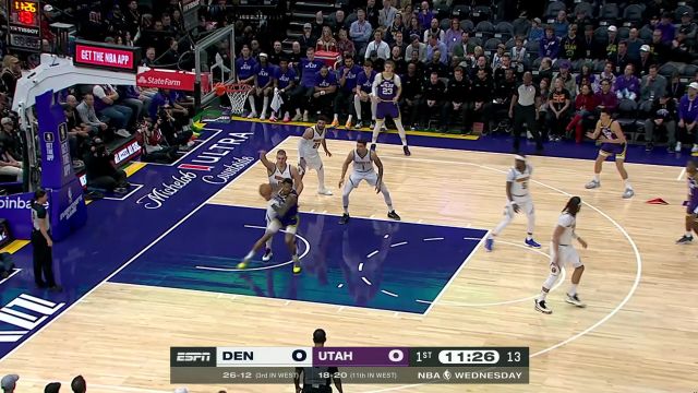 【2024年01月11日 掘金vs爵士集锦】展示招牌杀招！约基奇四分卫长传小波特上篮轻取两分