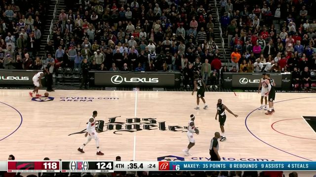 【2024年01月11日 猛龙vs快船集锦】猛龙120-126快船 卡椒合砍58分快船末节取得领先战胜猛龙