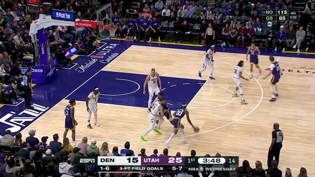 【2024年01月11日 掘金vs爵士集锦】完全喂到了嘴边！克拉克森妙传科林斯心领神会空接暴扣