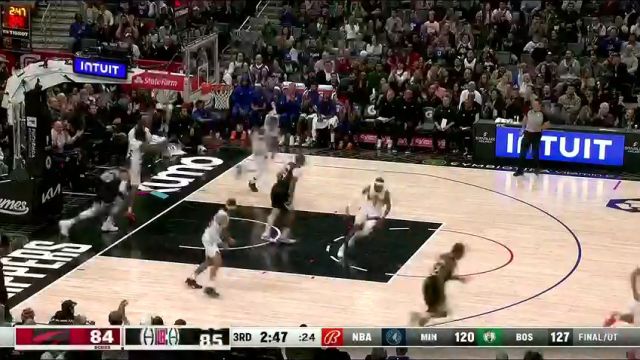 【2024年01月11日 猛龙vs快船集锦】威少空中漫步刚取两分 特伦特反手三分立刻回击