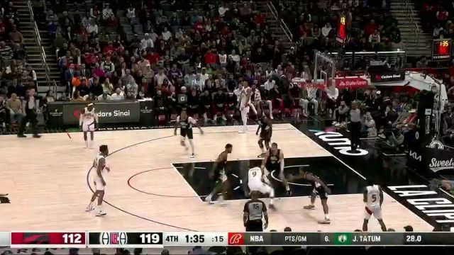 【2024年01月11日 猛龙vs快船集锦】谁说我不能投！巴雷特关键时刻续命三分为球队注入强心剂