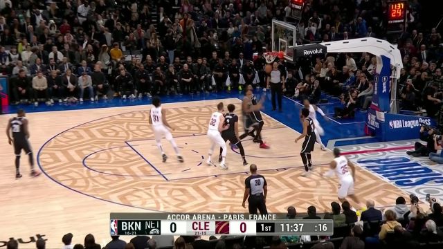 【2024年01月12日 篮网vs骑士集锦】变向突破无视防守 米切尔甩开布里奇斯上篮先拔头筹